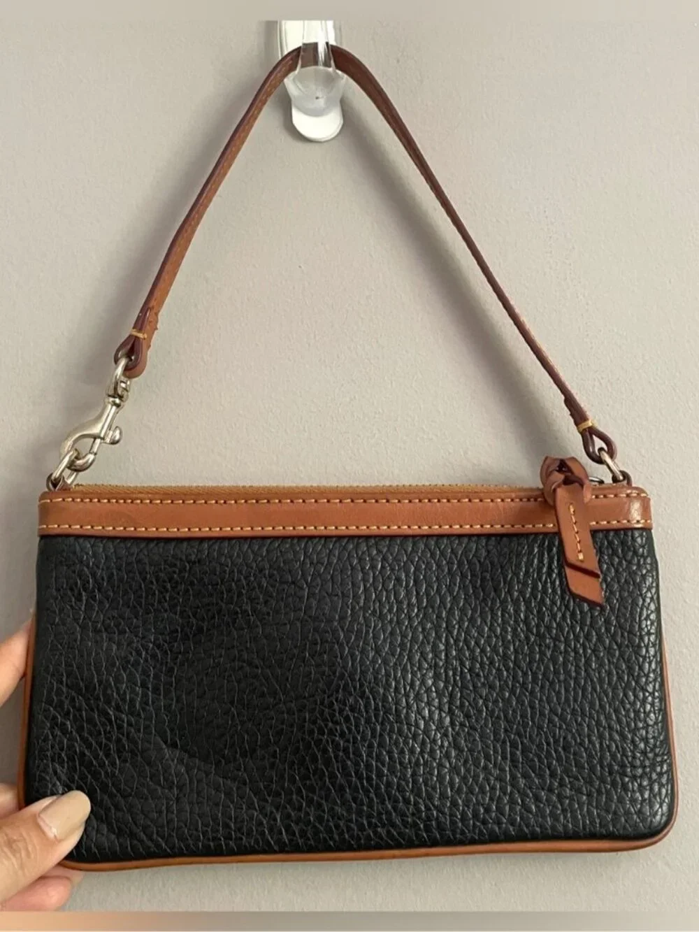 Dooney & Bourke Black Leather Wristlet / Clutch Purse